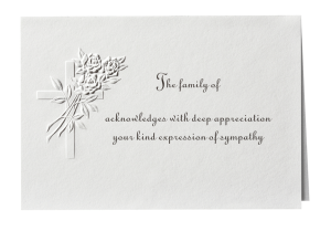 Floral Cross Acknowledgement