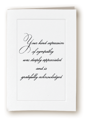 Raised Print Acknowledgement Horizontal