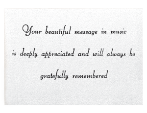 Music Acknowledgement