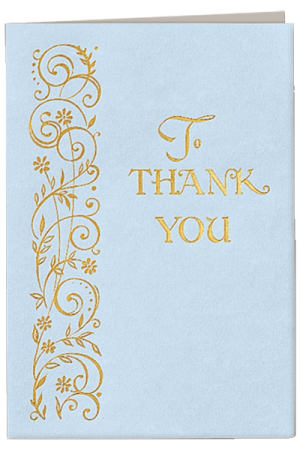 Gold Foil Acknowledgement