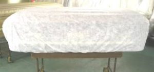 Casket Cover - White w/Elastic