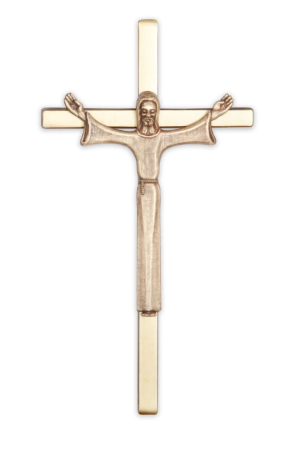 12" Metal Cross Modern (Bronze)