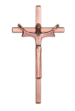 12" Metal Cross Modern (Copper)