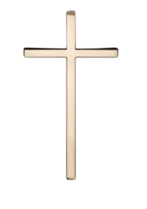 12" Metal Cross Plain (Bronze)