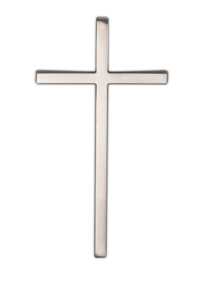 12" Metal Cross Plain (Silver)