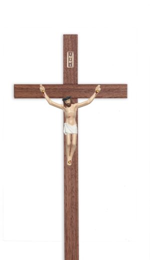 12" Walnut Cross Traditional (Flesh Painted)
