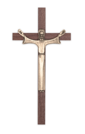 12" Walnut Modern Risen Christ (Bronze)