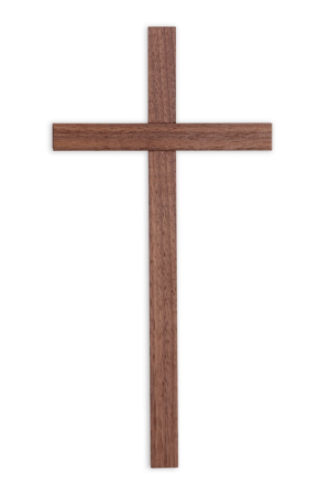 12" Plain Wood Cross