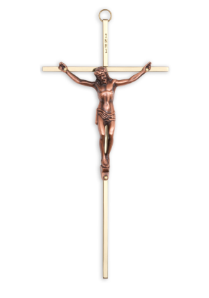 10" All Metal Traditional Crucifix (Copper)