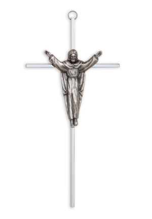 10" Traditional Modern Risen Christ (Antique Silver)