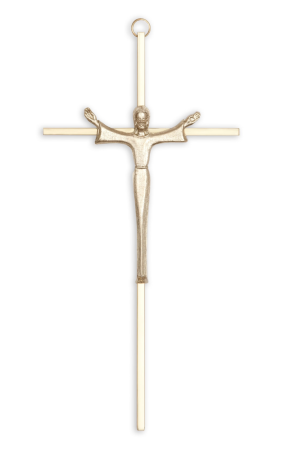 10" Metal Modern Risen Christ (Bright Gold)