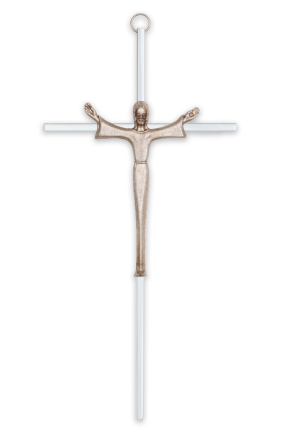 10" Metal Modern Risen Christ (Antique Silver)