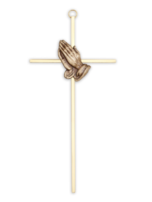10" Metal Praying Hands (Bronze)