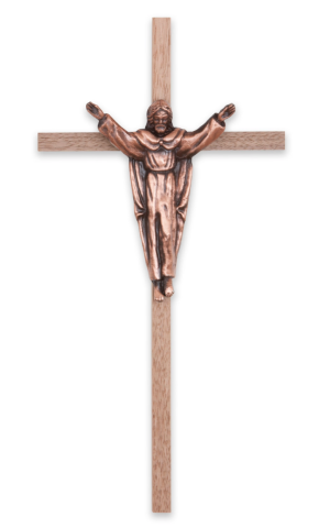 10" Walnut Traditional Risen Christ (Copper)