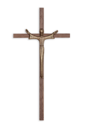 10" Walnut Modern Risen Christ (Bronze)