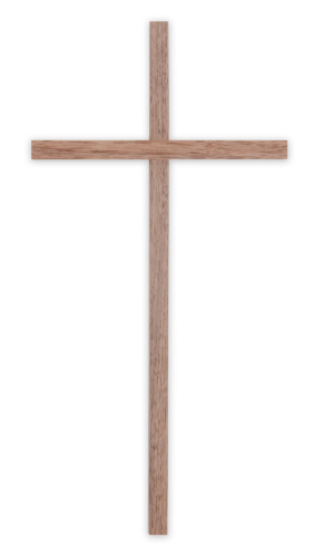 10" Plain Walnut Cross