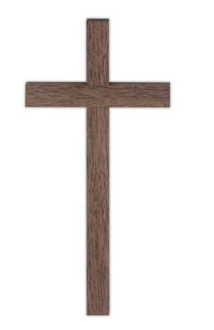 10" Plain Thick Walnut Cross