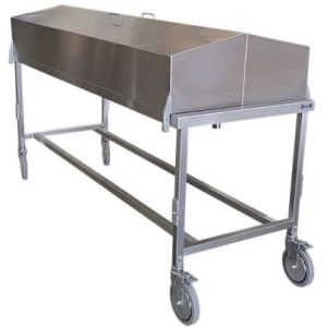 Covered Autopsy Dissection Table